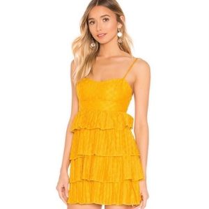 Majorelle Yellow Ruffle Dress
